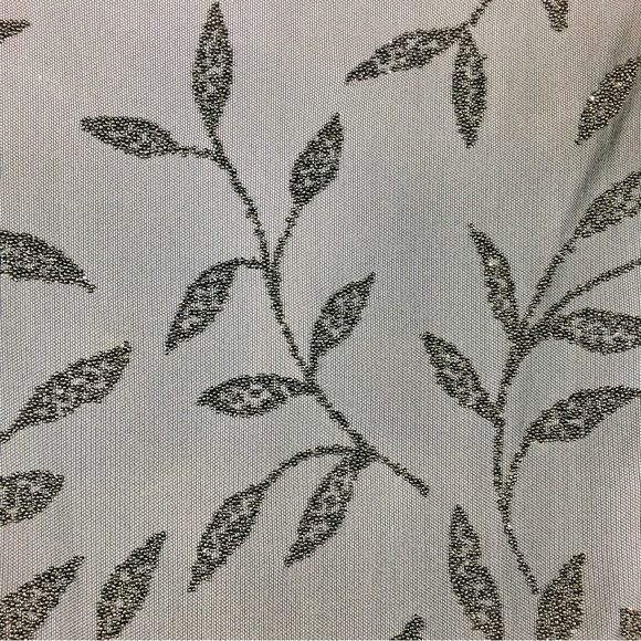 Vintage Peep Bodycon Little Black Cocktail Dress size Large Sheer Back Beading - Picture 7 of 13